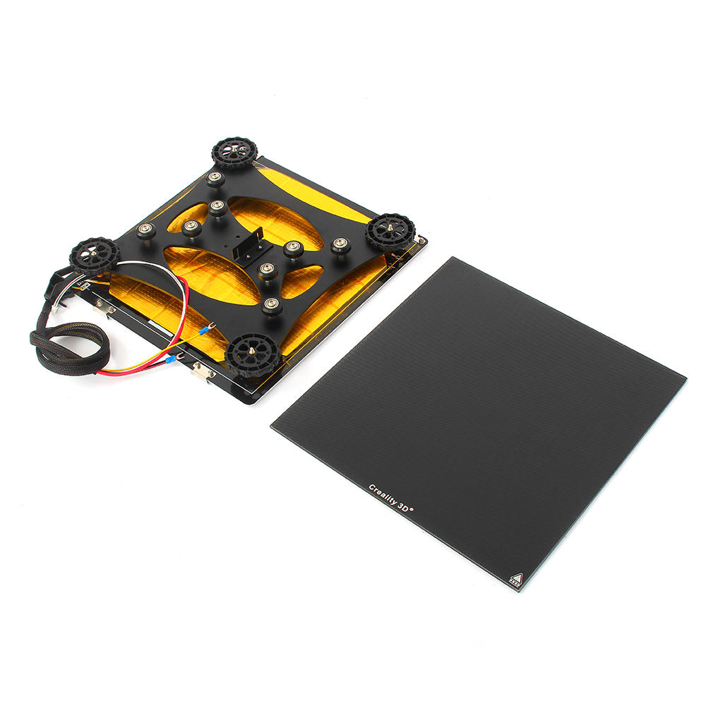 Creality 3D® 310*320*4mm Heated Bed + Back Support Slide Block Plate With Pulley + Ultrabase Glass Plate Platform For CR-10S